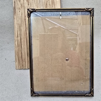 messiing-sort-fotoramme-fine-hjoerner-gammel-billedramme